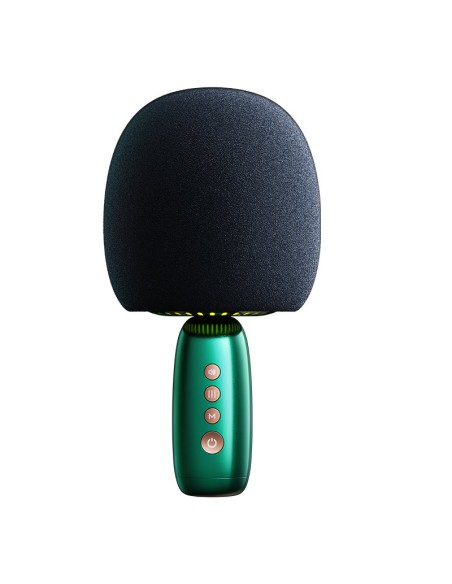 belaidis karaoke mikrofonas su Bluetooth 5.0 garsiakalbiu žalia belaidis karaoke mikrofonas su Bluetooth 5.0 garsiakalbiu žalia