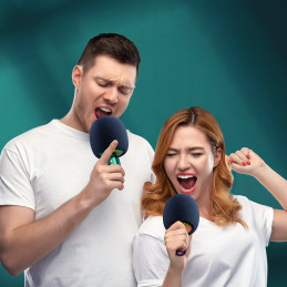 belaidis karaoke mikrofonas su Bluetooth 5.0 garsiakalbiu žalia