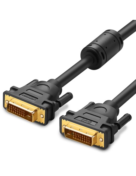 Kabelio laido paauksuotas kištukas DVI - DVI (24+1) 2m juodas Kabelio laido paauksuotas kištukas DVI - DVI (24+1) 2m juodas