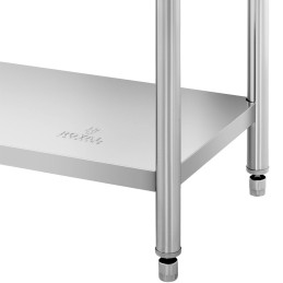 Centrinis gastronominis darbo stalas su lentyna PLIENAS 200 x 60 cm
