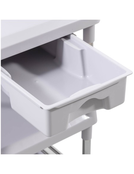 Kosmetikos procedūrų laboratorinis vežimėlis 2 stalčiai 3 lentynos 70 x 64 x 99 cm Kosmetikos procedūrų laboratorinis vežimėlis 2 stalčiai 3 lentynos 70 x 64 x 99 cm