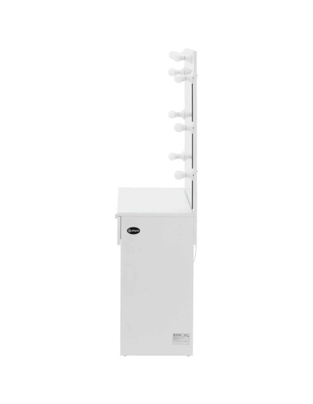 Kosmetinis tualetinis staliukas su veidrodžiu ir apšvietimu 80 x 40 x 160 cm Kosmetinis tualetinis staliukas su veidrodžiu ir apšvietimu 80 x 40 x 160 cm
