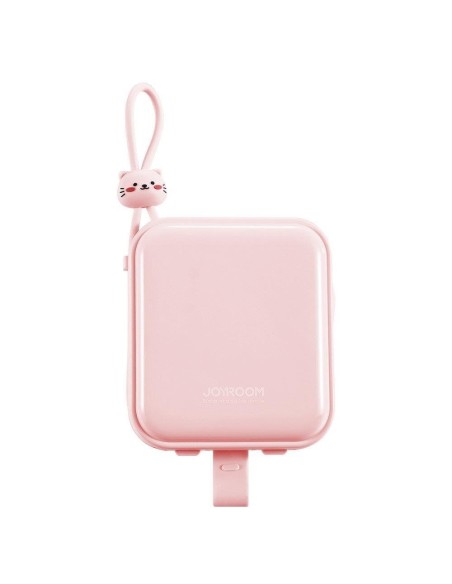 Maitinimo blokas su stovu USB-C laidu ir iPhone Lightning Cutie Series 10000mAh 22,5W rožinė Maitinimo blokas su stovu USB-C laidu ir iPhone Lightning Cutie Series 10000mAh 22,5W rožinė