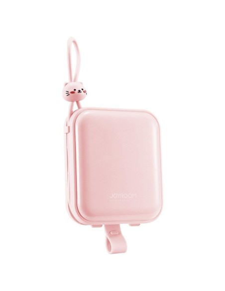 Maitinimo blokas su stovu USB-C laidu ir iPhone Lightning Cutie Series 10000mAh 22,5W rožinė Maitinimo blokas su stovu USB-C laidu ir iPhone Lightning Cutie Series 10000mAh 22,5W rožinė