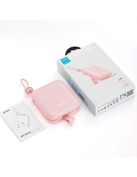 Maitinimo blokas su stovu USB-C laidu ir iPhone Lightning Cutie Series 10000mAh 22,5W rožinė Maitinimo blokas su stovu USB-C laidu ir iPhone Lightning Cutie Series 10000mAh 22,5W rožinė