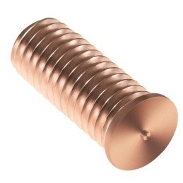 Suvirinimo kaiščiai suvirinimo aparatams variu dengtas plienas M10 25mm Stamos Vokietija 100 vnt.
