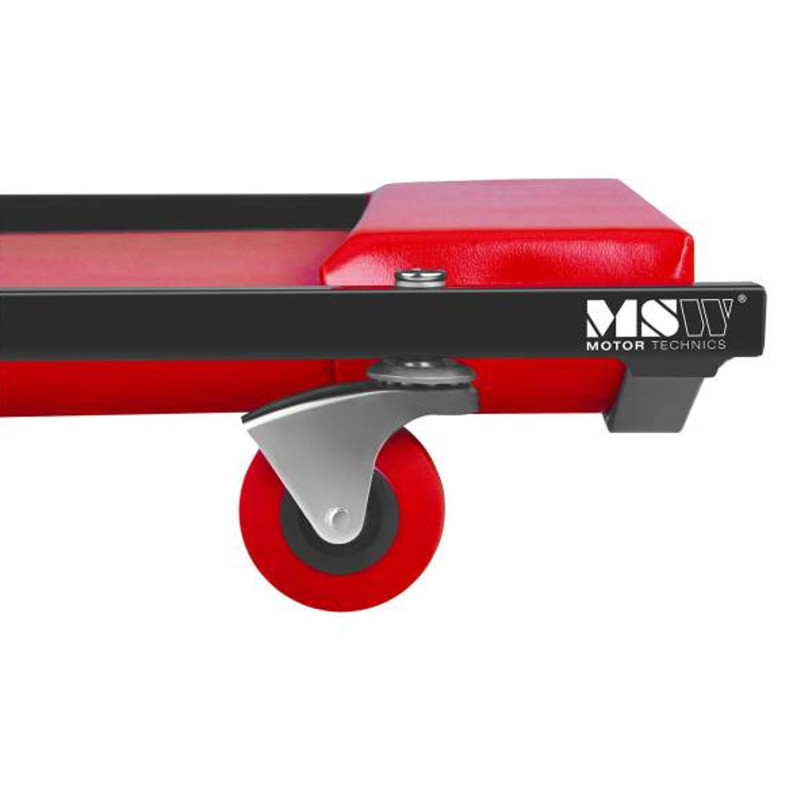 Vežimėlis gultų dirbtuvių kušetė automobiliui ant ratų 270 x 900 mm MSW RB-110
