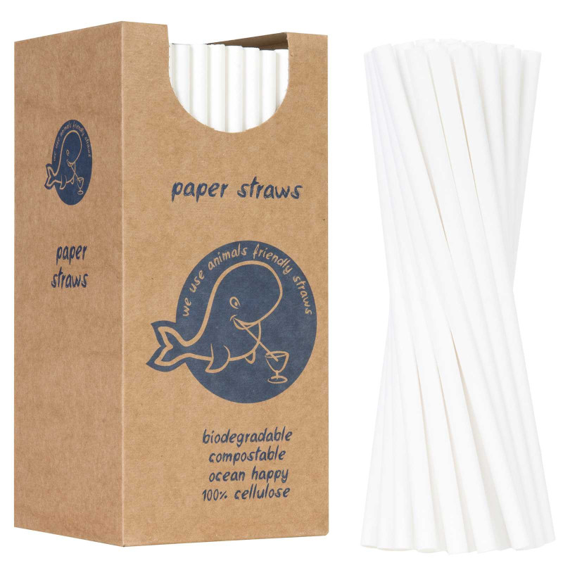 BIO ekologiški popieriniai šiaudeliai PAPER STRAWS 6/205mm - balti 250vnt. BIO ekologiški popieriniai šiaudeliai PAPER STRAWS 6/205mm - balti 250vnt.