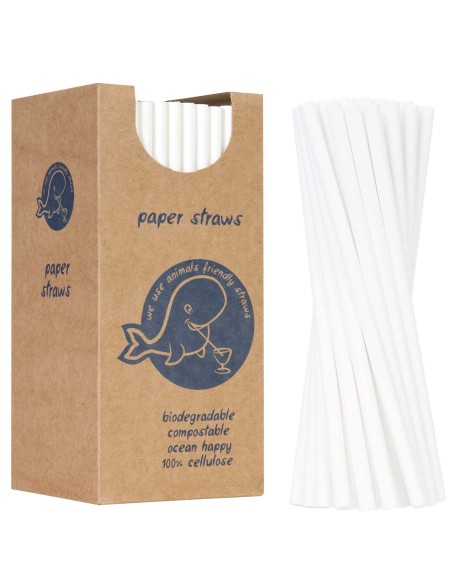 BIO ekologiški popieriniai šiaudeliai PAPER STRAWS 6/205mm - balti 250vnt. BIO ekologiški popieriniai šiaudeliai PAPER STRAWS 6/205mm - balti 250vnt.
