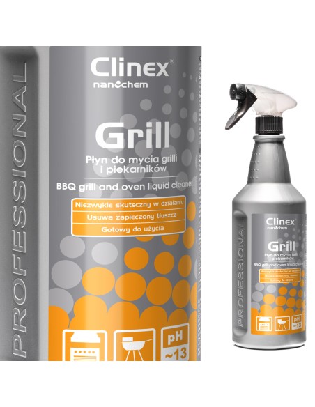 Veiksminga priemonė CLINEX Grill 1L rūkyklos grotelių griliui valyti Veiksminga priemonė CLINEX Grill 1L rūkyklos grotelių griliui valyti
