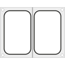 Formos matrica Duni DF10 suvirinimo aparatui dviejų padėklų konteineriams 178x113 mm - Hendi 805794
