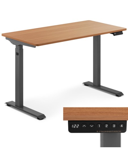 Elektrinis reguliuojamo aukščio rašomasis stalas 120x60 cm aukštis 730-1233 mm PILKAI RUDAS Elektrinis reguliuojamo aukščio rašomasis stalas 120x60 cm aukštis 730-1233 mm PILKAI RUDAS