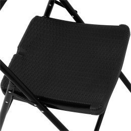 Sodo banketinė maitinimo kėdė sulankstoma iki 180 kg 40 x 38 cm juoda