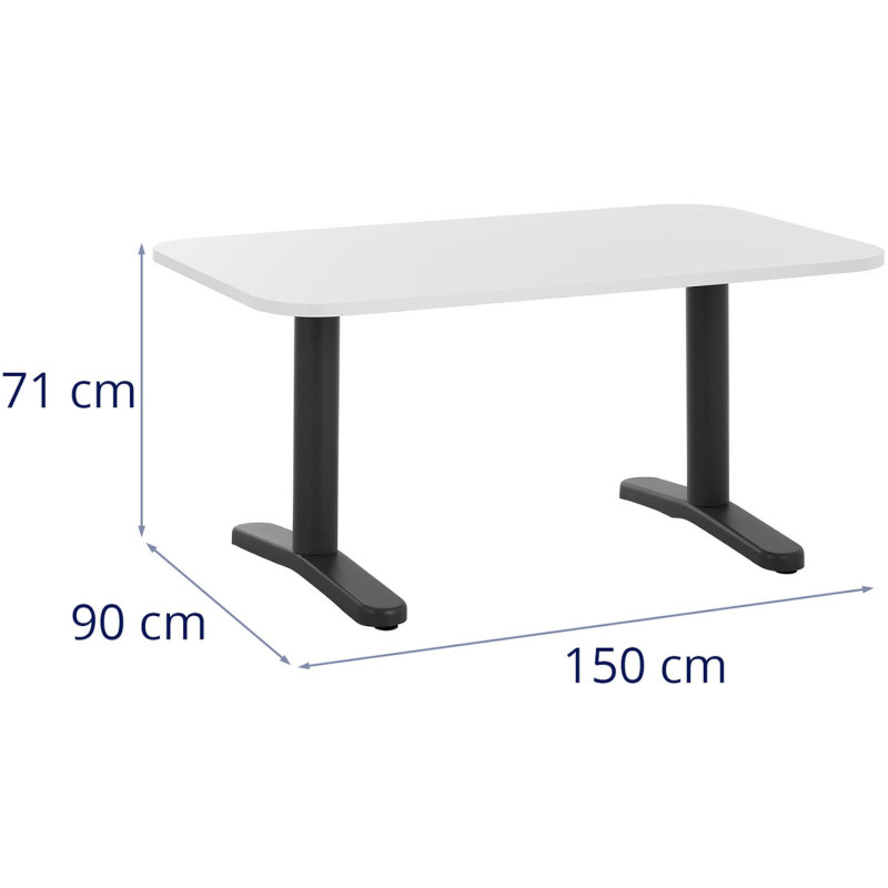Biuro konferencijų stalas ant metalinio rėmo 150 x 90 cm