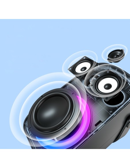 Halo 100 60W belaidė Bluetooth kolonėlė juoda Halo 100 60W belaidė Bluetooth kolonėlė juoda