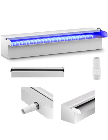 Sieninis kaskadinis krioklio snapelis tvenkinio sodui su LED lempute 45 cm Sieninis kaskadinis krioklio snapelis tvenkinio sodui su LED lempute 45 cm
