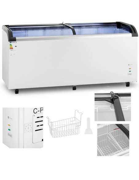 Glazūruotas šaldiklis šaldytiems ledams 545 l 252 W