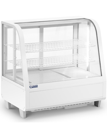 Šaldytuvo stiklo vitrina 3 lygių 100 l - balta
