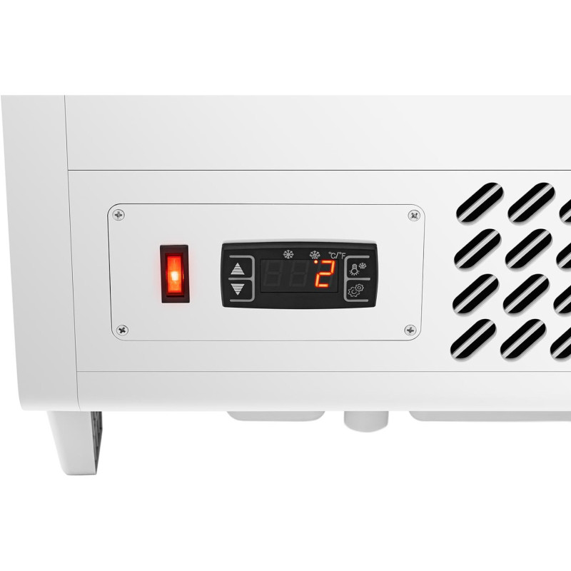 Šaldytuvo stiklo vitrina 3 lygių 100 l - balta