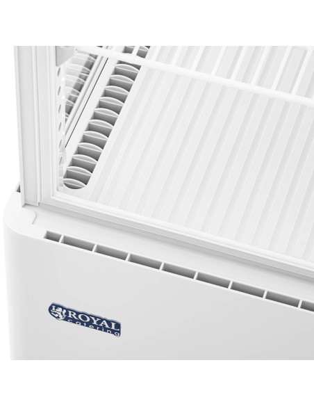 3 lygių įstiklinta šaldytuvo vitrina 58 l - balta