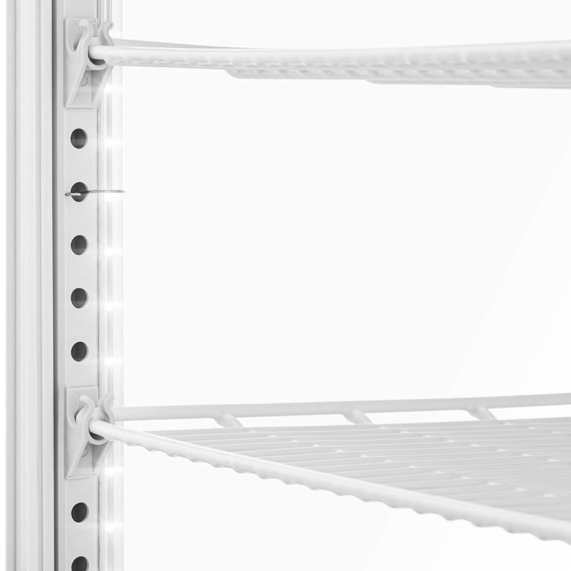 3 lygių įstiklinta šaldytuvo vitrina 58 l - balta