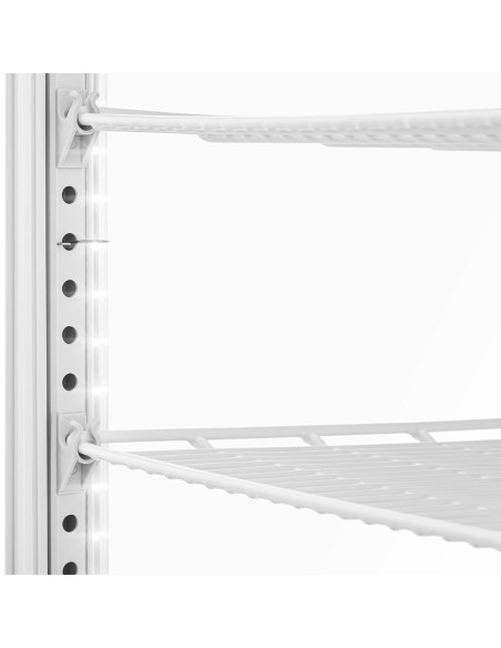 3 lygių įstiklinta šaldytuvo vitrina 58 l - balta