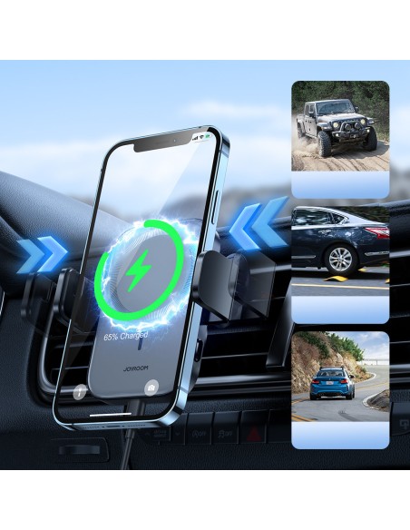 Automobilinio telefono laikiklis su 15W MagSafe Qi indukciniu įkrovikliu oro angai Automobilinio telefono laikiklis su 15W MagSafe Qi indukciniu įkrovikliu oro angai