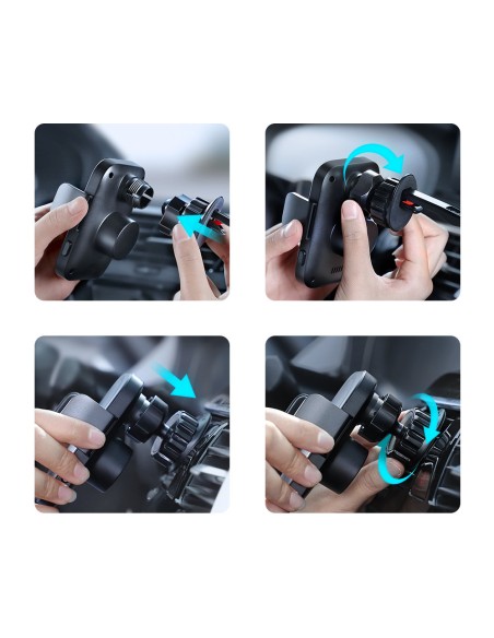 Automobilinio telefono laikiklis su 15W MagSafe Qi indukciniu įkrovikliu oro angai Automobilinio telefono laikiklis su 15W MagSafe Qi indukciniu įkrovikliu oro angai