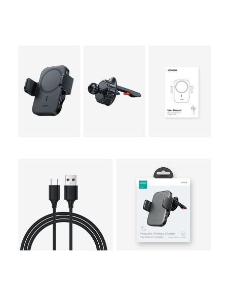 Automobilinio telefono laikiklis su 15W MagSafe Qi indukciniu įkrovikliu oro angai Automobilinio telefono laikiklis su 15W MagSafe Qi indukciniu įkrovikliu oro angai