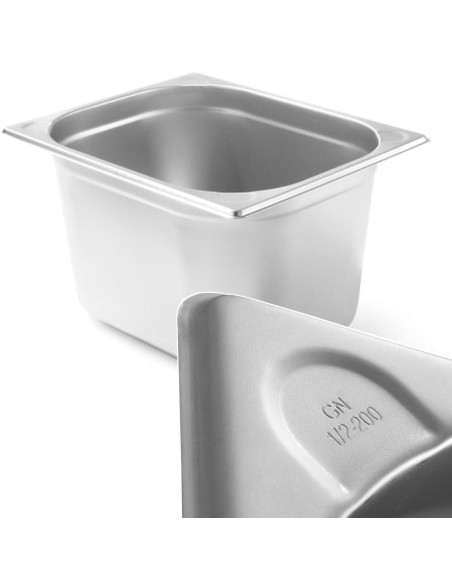 Kitchen Line GN 1/2 plieninis konteineris, aukštis 200 mm - Hendi 806357