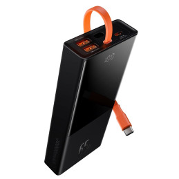 Powerbank 20000mAh 65W 2xUSB USB-C laidas USB-C Quick Charge juodas