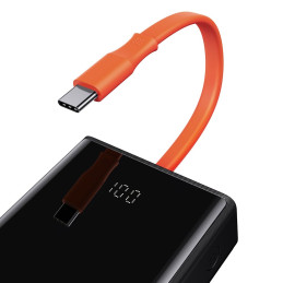 Powerbank 20000mAh 65W 2xUSB USB-C laidas USB-C Quick Charge juodas