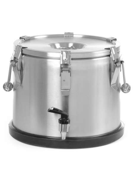 Plieninis termosas su čiaupu maisto transportavimui 15L - Hendi 710135