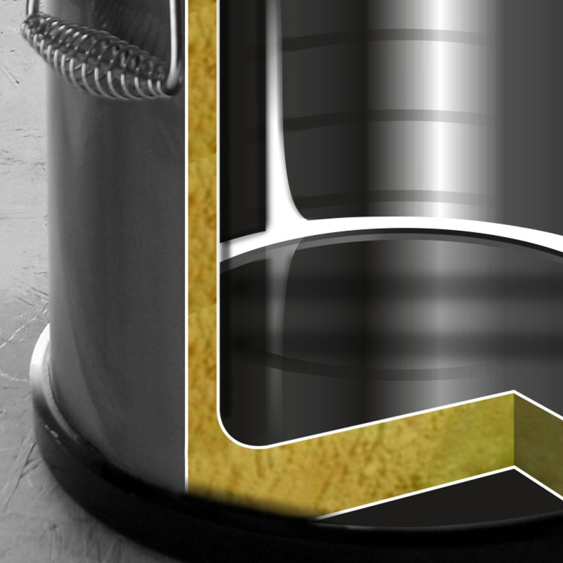 Plieninis termosas su čiaupu maisto transportavimui 15L - Hendi 710135