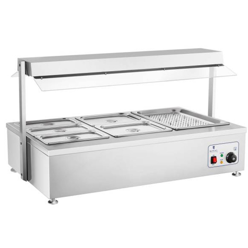 Sausas baseinas marie šildytuvas be vandens atskirai 6 x GN 150mm 55L Royal Catering