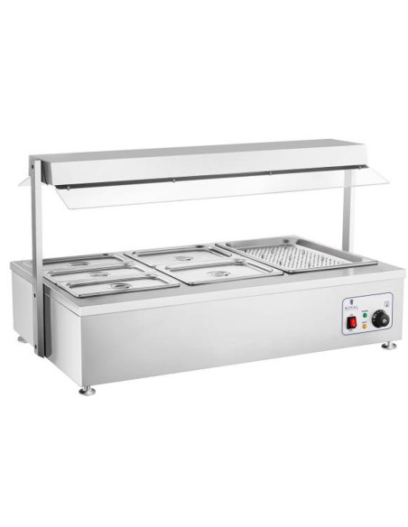 Sausas baseinas marie šildytuvas be vandens atskirai 6 x GN 150mm 55L Royal Catering Sausas baseinas marie šildytuvas be vandens atskirai 6 x GN 150mm 55L Royal Catering