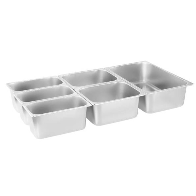 Sausas baseinas marie šildytuvas be vandens atskirai 6 x GN 150mm 55L Royal Catering