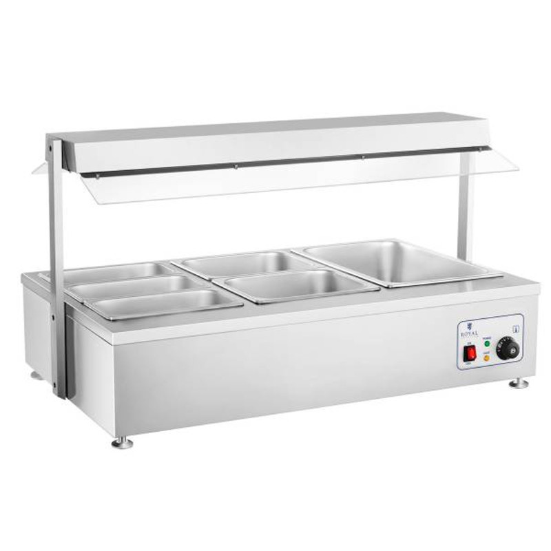Sausas baseinas marie šildytuvas be vandens atskirai 6 x GN 150mm 55L Royal Catering