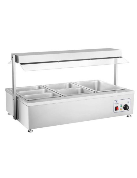 Sausas baseinas marie šildytuvas be vandens atskirai 6 x GN 150mm 55L Royal Catering Sausas baseinas marie šildytuvas be vandens atskirai 6 x GN 150mm 55L Royal Catering