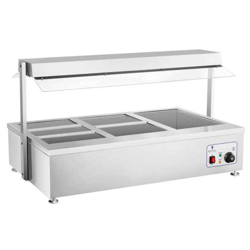 Sausas baseinas marie šildytuvas be vandens atskirai 6 x GN 150mm 55L Royal Catering