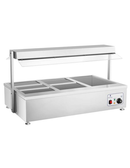 Sausas baseinas marie šildytuvas be vandens atskirai 6 x GN 150mm 55L Royal Catering Sausas baseinas marie šildytuvas be vandens atskirai 6 x GN 150mm 55L Royal Catering