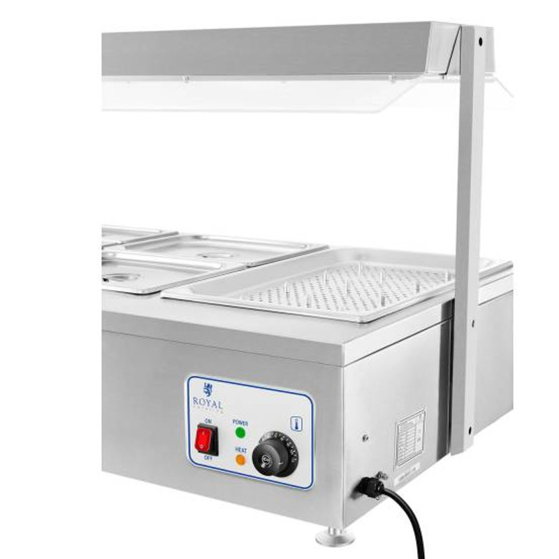 Sausas baseinas marie šildytuvas be vandens atskirai 6 x GN 150mm 55L Royal Catering