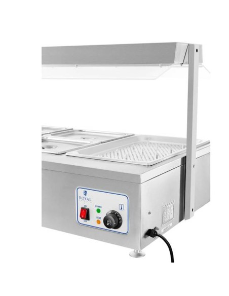 Sausas baseinas marie šildytuvas be vandens atskirai 6 x GN 150mm 55L Royal Catering Sausas baseinas marie šildytuvas be vandens atskirai 6 x GN 150mm 55L Royal Catering