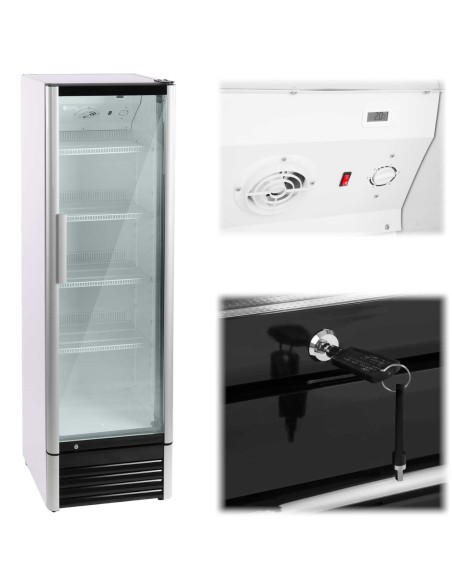 Šaldytuvas šaldytuvas šaldytuvas stiklinė spintelė gėrimams su rėmeliu 2-8C 320L