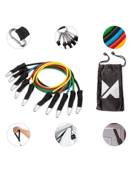 Pratimų plėtiklis fitneso juostoms + priedai RINKINYS