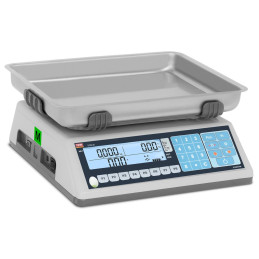 Komercinės svarstyklės su RS232 sąsaja PLU 15 kg / 5 g LCD M LEGALIZACIJA