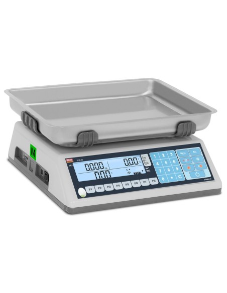 Komercinės svarstyklės su RS232 sąsaja PLU 15 kg / 5 g LCD M LEGALIZACIJA Komercinės svarstyklės su RS232 sąsaja PLU 15 kg / 5 g LCD M LEGALIZACIJA