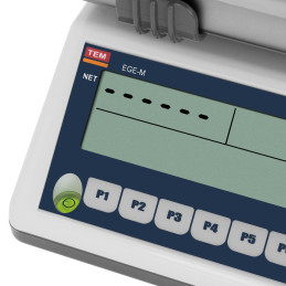 Komercinės svarstyklės su RS232 sąsaja PLU 15 kg / 5 g LCD M LEGALIZACIJA