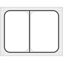Formos matrica Duni DF10 suvirinimo aparatui dviejų dalių padėklui 227x178 mm - Hendi 805800