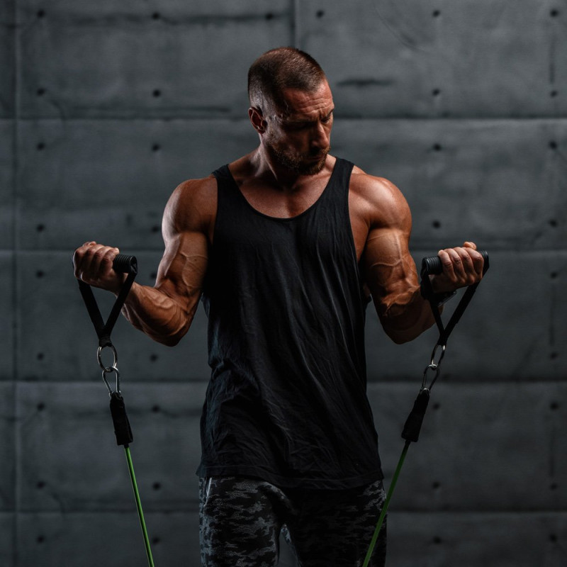 Pratimų plėtiklis fitneso juostoms + priedai RINKINYS